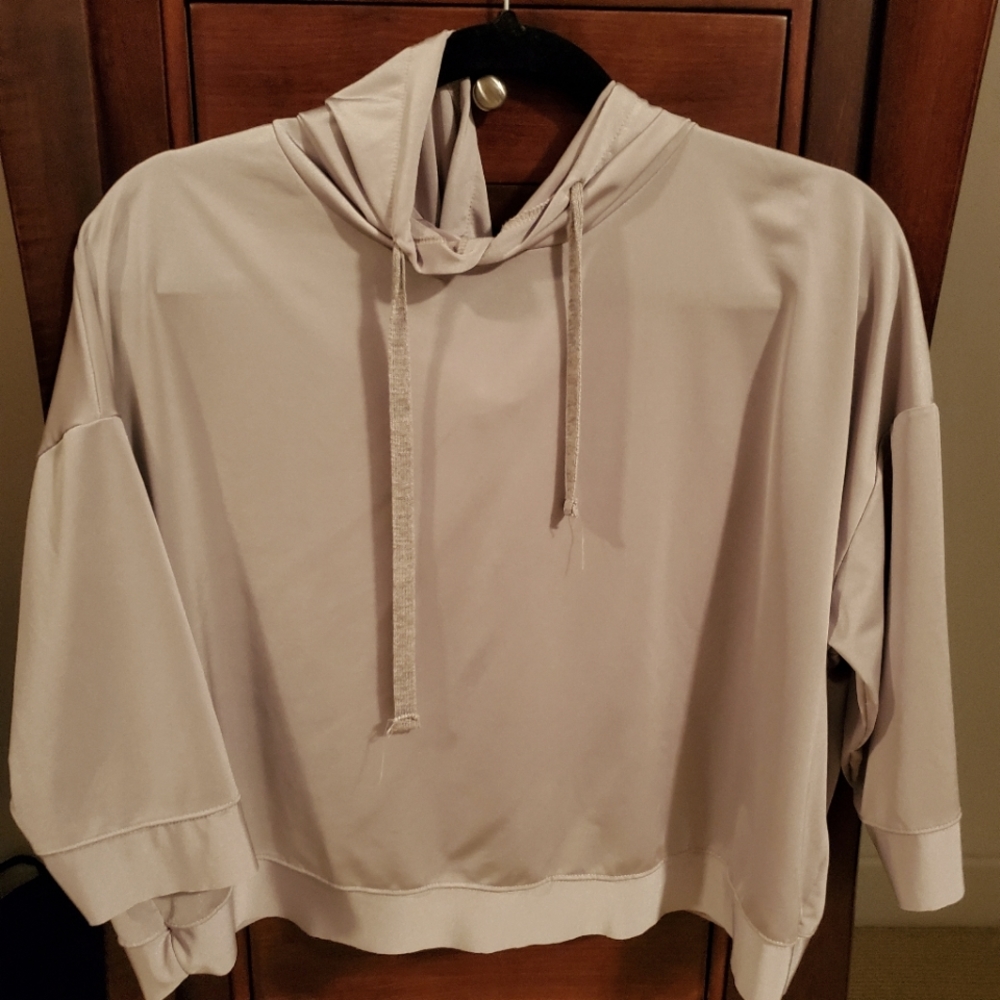 Zara crop top w/ hood